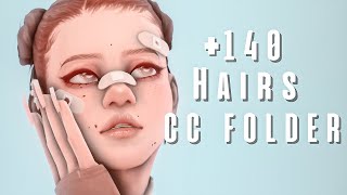 CC FOLDER hair ☕ los sims 4 maxis match  Relaxing Music [upl. by Hedelman]