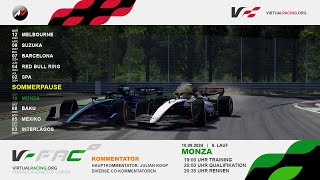 Assetto Corsa  FAC XI 2024  Lauf 6  Monza  virtualracingorg [upl. by Adelpho388]