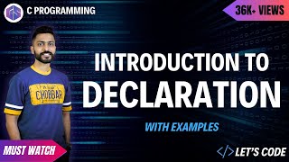 Declaration examples in C Programming [upl. by Oribel660]