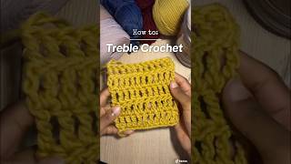 Easy way to treble crochet crocheteveryday treblecrochet crocheting crochetsupplies crochetyarn [upl. by Ahsilyt]