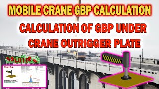 How to Calculate Ground Bearing Pressure Under Steel Plate of Mobile Crane Outriggercrane lifting [upl. by Ailil]