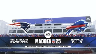 Madden NFL 25  New England Patriots 410 Vs Buffalo Bills 68 PS5 Week 16 Quick Presentation [upl. by Ettesel]