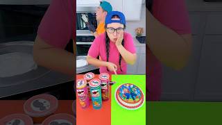 Mario cake vs Pringles chips ice cream challenge🍨 funny by Ethan Funny Family [upl. by Icaj]