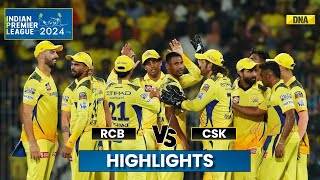 CSK vs RCB Highlights Chennai Super Kings Beat Royal Challengers Bengaluru By 6 Wickets I IPL 2024 [upl. by Eudoca]