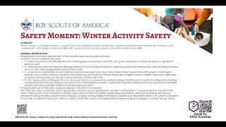 February 2024 Roundtable Safety Moment Winter Activities [upl. by Inus821]