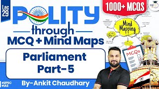 UPSC Polity Through MCQ  Polity Lecture 29 Parliament Part 5  UPSC CSE StudyIQ [upl. by Harbed]