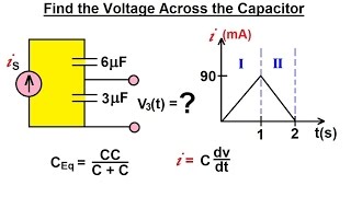 Electrical Engineering Ch 6 Capacitors 20 of 26 Find the Voltage Across the Capacitors [upl. by Charity]