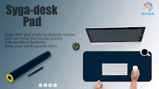 SYGA Desk Pad Protector Waterproof PU Desk Mat [upl. by Llerehc]