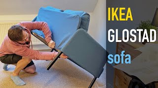 IKEA GLOSTAD sofa  Complete StepbyStep Assembly Process [upl. by Ardie626]