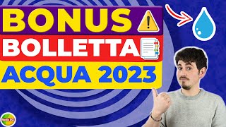 Bonus Bolletta ACQUA 2023 Ecco tutti i dettagli su ISEE quanto ammonta e come richiederlo [upl. by Aluin]