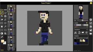 Piskel  Pixel Art Walk Cycle [upl. by Annibo317]