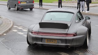 Supercars and Modified Cars leaving a Car meet at Porsche Centre Sheffield [upl. by Rinna838]