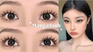 Manga Lash Tutorial  How to DIY manga lashes [upl. by Sibilla]