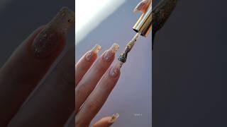 Swatching gold glitter gel polish ✨️ nails nailart swatching [upl. by Vez]