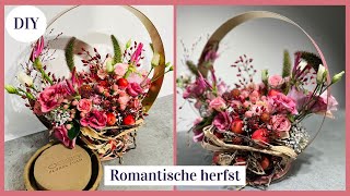 Romantisch herfstbloemstuk met OASIS® BIOLIT® BIO SCHAAL Carlein Tukkers Cursus Bloemschikken 248 [upl. by Darce]