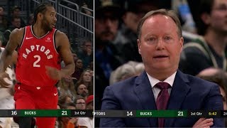 The Bucks Arena Played Kawhi Leonards Laugh After His Turnover [upl. by Idas]