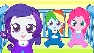 FIVE LITTLE BABIES 🎶 with the ponies  Nursery Rhymes for Toddlers [upl. by Sherfield]