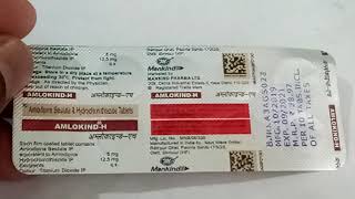 AmlokindH 1255 mg Tablet  Uses Dosage Side Effects in hindi [upl. by Noivart]