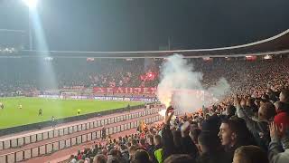 Atmosfera incendiara pe quotMaracanaquot belgradeană Steaua Rosie  Barcelona [upl. by Strephon]