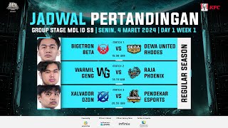 🔴LIVE  MDL ID S9  Regular Season  Hari 1 Minggu 1 [upl. by Val]