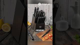 Knife Sets for Kitchen with Block HUNTERDUAL 15 Pcs Kitchen Knife Set with Block Self [upl. by Elwyn]