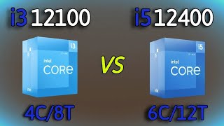 i5 12400 vs i3 12100  benchmark and gaming test 1080p high setting [upl. by Nahgrom372]