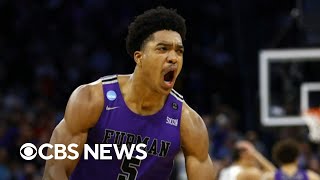 Furman stuns Virginia in NCAA tournament upset [upl. by Enyamart634]