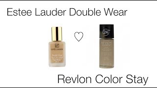 Estee Lauder Double Wear VS Revlon Colorstay WEAR amp COMPARE [upl. by Besse]