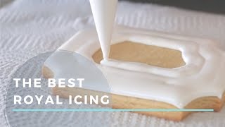 The Best Royal Icing Recipe no colour bleed soft bite amp puffy icing [upl. by Yttap]