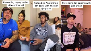 Boyfriend Pretending To Play Online With Another Girl Prank Tiktok Compilation [upl. by Colt]