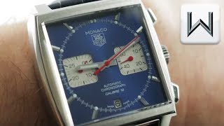 TAG Heuer Monaco Chronograph Calibre 12 CAW2111FC6183 Luxury Watch Review [upl. by Accebar]