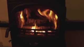 Dovre 250 wood stove burning [upl. by Redneval524]