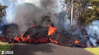 Hawaii volcano seeps lava threatening homes [upl. by Coletta]