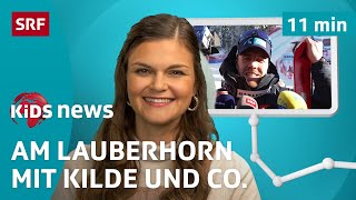 SRF Kids News LauberhornAbfahrt – Hautnah dabei bei Skistars wie Marco Odermatt  Kindervideos [upl. by Henni]