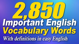 Important English Vocabulary Words NGSL 2850 with definitions in easy English [upl. by Orv]