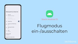 Flugmodus einschalten oder ausschalten Android 15 [upl. by Sac677]