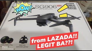 SG906 PRO2 DRONE UNBOXING PURCHASE FROM LAZADA LEGIT BA [upl. by Jangro518]