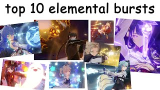 top 10 elemental bursts in genshin impact [upl. by Troyes]