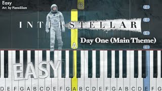 Easy Day One Main Theme  Interstellar  Piano Tutorial [upl. by London]