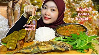 ULAMULAMANamp IKAN GORENG NASI PUTIH SIMPLE TAPI SEDAP 😋‼️ mukbang viral [upl. by Chaffinch]