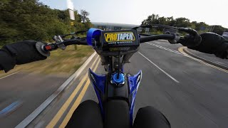 YZF250 AND KTM 25O ROAD RIDE UK 4K [upl. by Latimore51]