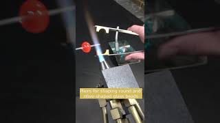 Shaping pliers for round and oliveshaped glass beads  lampwork tutorial shorts lampworking [upl. by Aihtak864]