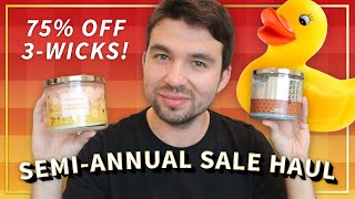 75 OFF CANDLES amp NEWNESS – SemiAnnual Sale Haul Bath amp Body Works [upl. by Lampert]