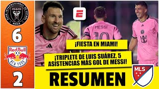 MESSI con un gol y 5 asistencias LUIS SUÁREZ con HATTRICK INTER MIAMI goleó a NY Red Bulls  MLS [upl. by Ayo]