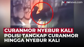 DetikDetik Polisi Kejar Pelaku Curanmor Hingga Nyebur Ke Kali  OneNews Update [upl. by Lanie]