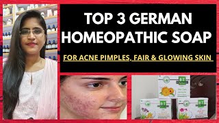 Top 3 Homeopathic Soaps ।। For Acne Pimples ।। Get Fair amp Glowing skin ।। [upl. by Einamrej198]