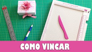 Como vincar papel  Scrapbook [upl. by Sharl]