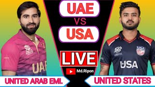 United Arab Emirates vs United StatesNamibia T20I TriSeries 2024 live [upl. by Natanoj]