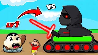 NOOB vs PRO vs HACKER in MERGE MASTER TANKS Part 2 with SHINCHAN and CHOP [upl. by Llenil462]