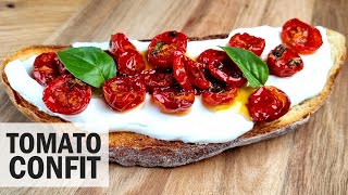 How to Make Cherry Tomato Confit  Roasted Cherry Tomatoes Recipe [upl. by Clevie]